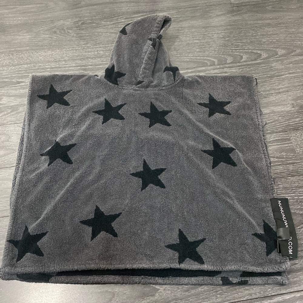 Nununu world towel poncho hoodie kids size 1